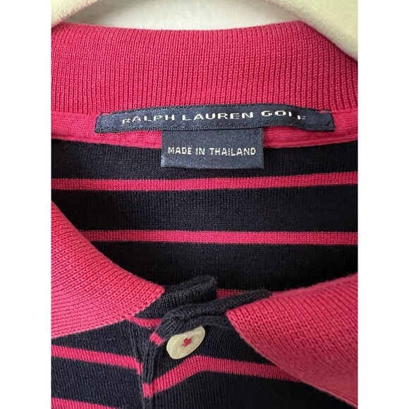 Ralph Lauren Golf Womens Long Sleeve Polo Shirt Stripe Pink Small Preppy Resort - Picture 3 of 11